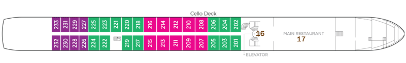 AmaSerena Cello Deck deck plan